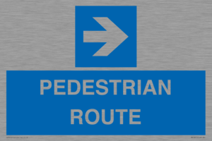 PEDESTRIAN ROUTE - right arrow